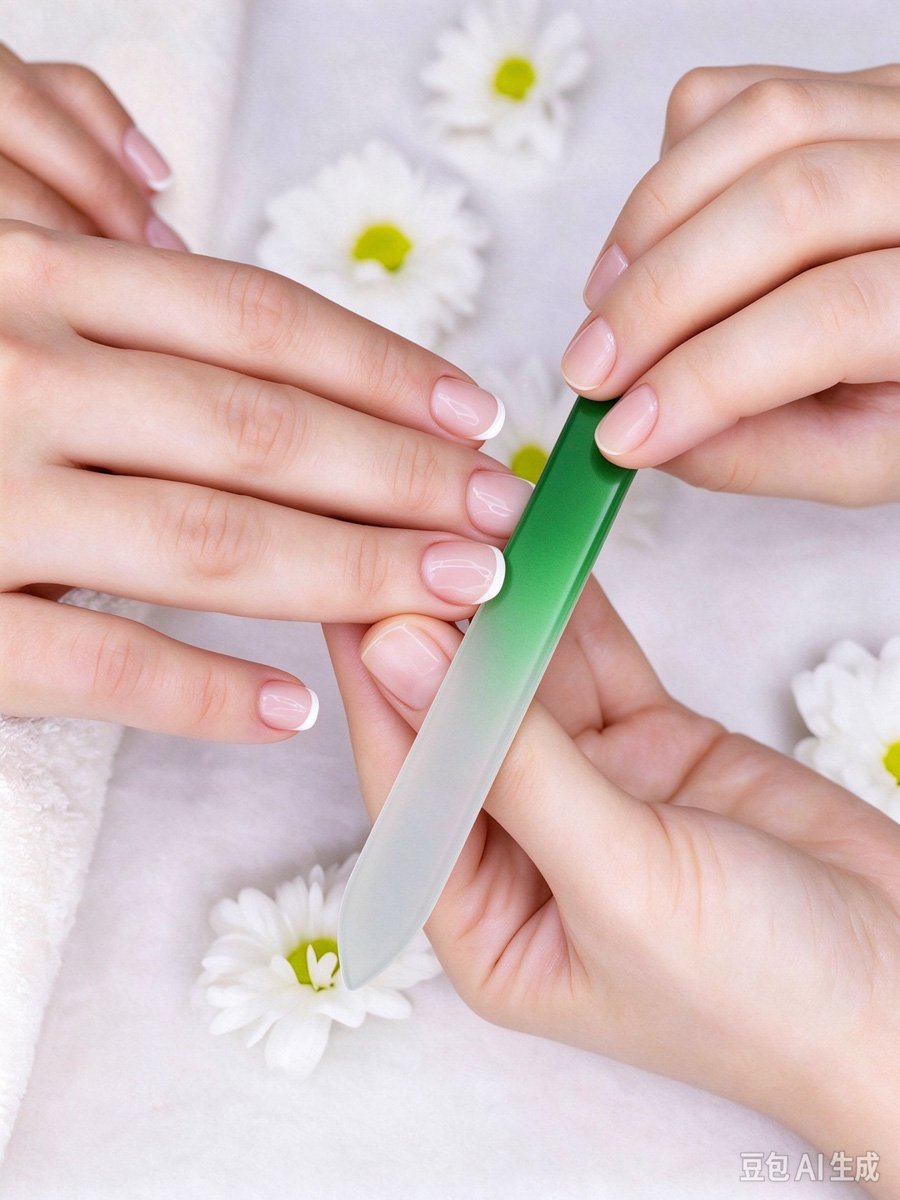 مبرد أظافر أخضر مع حافظة واقية
