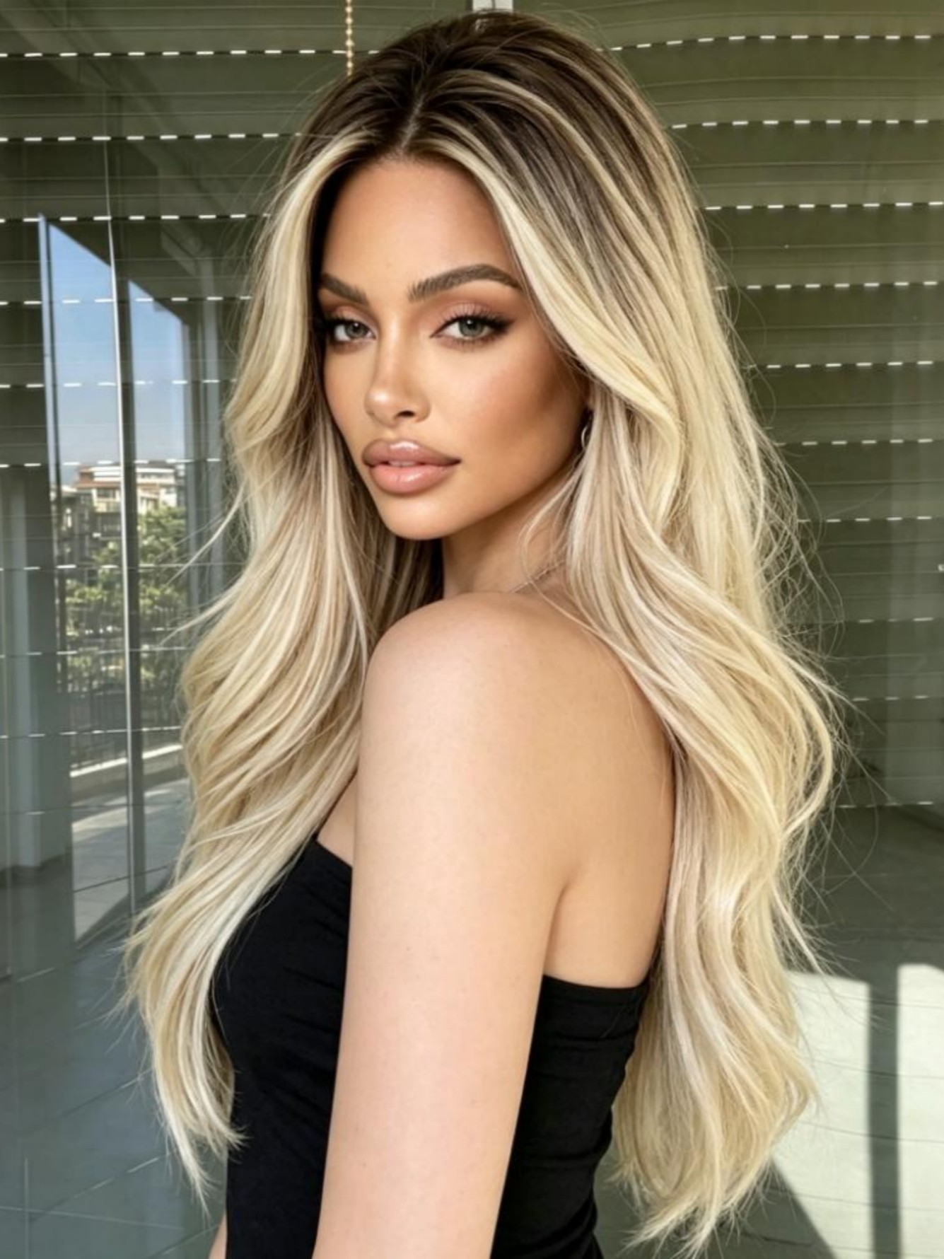 Multi Ombre Long Wavy Wig
