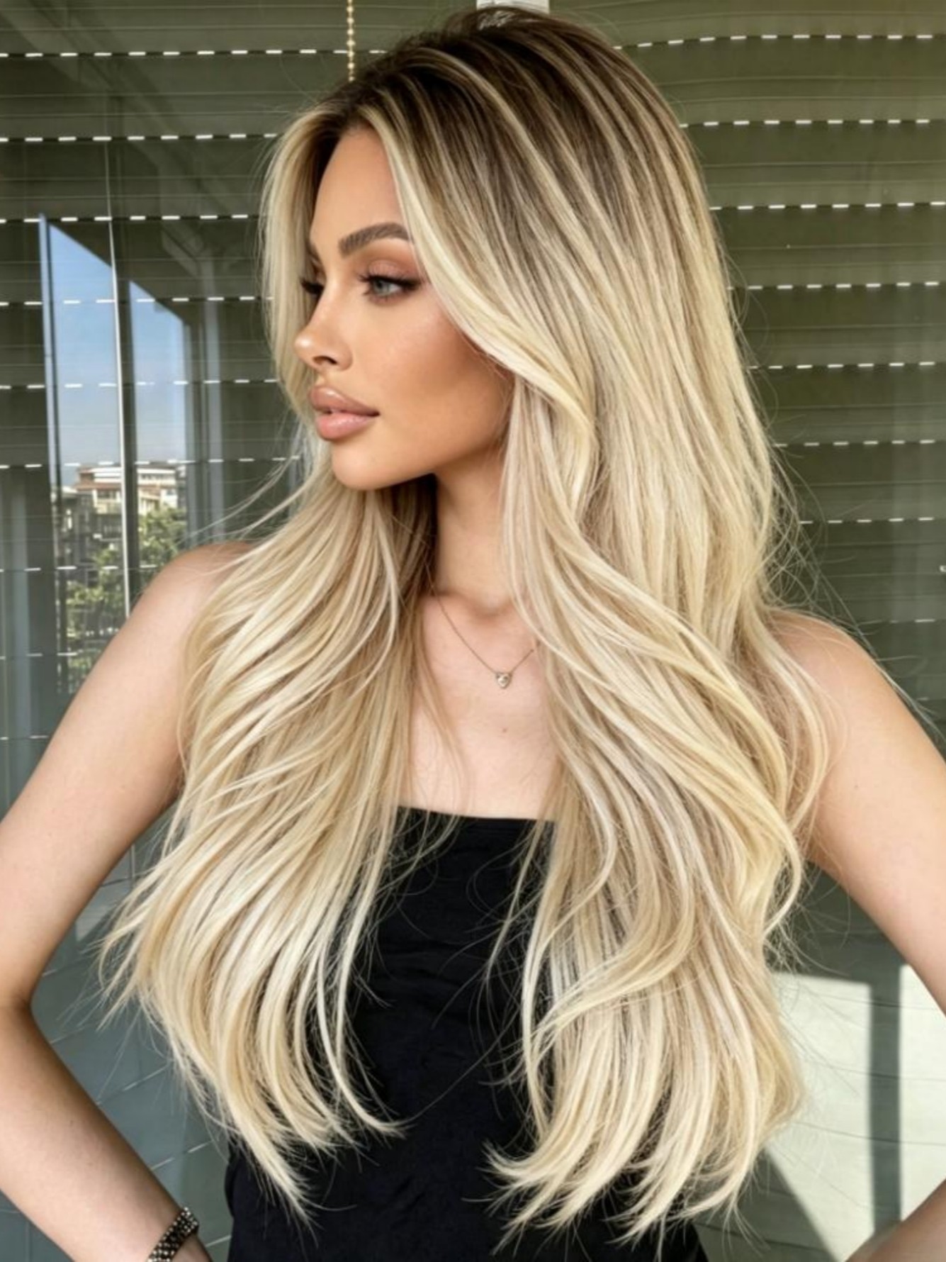 Multi Ombre Long Wavy Wig
