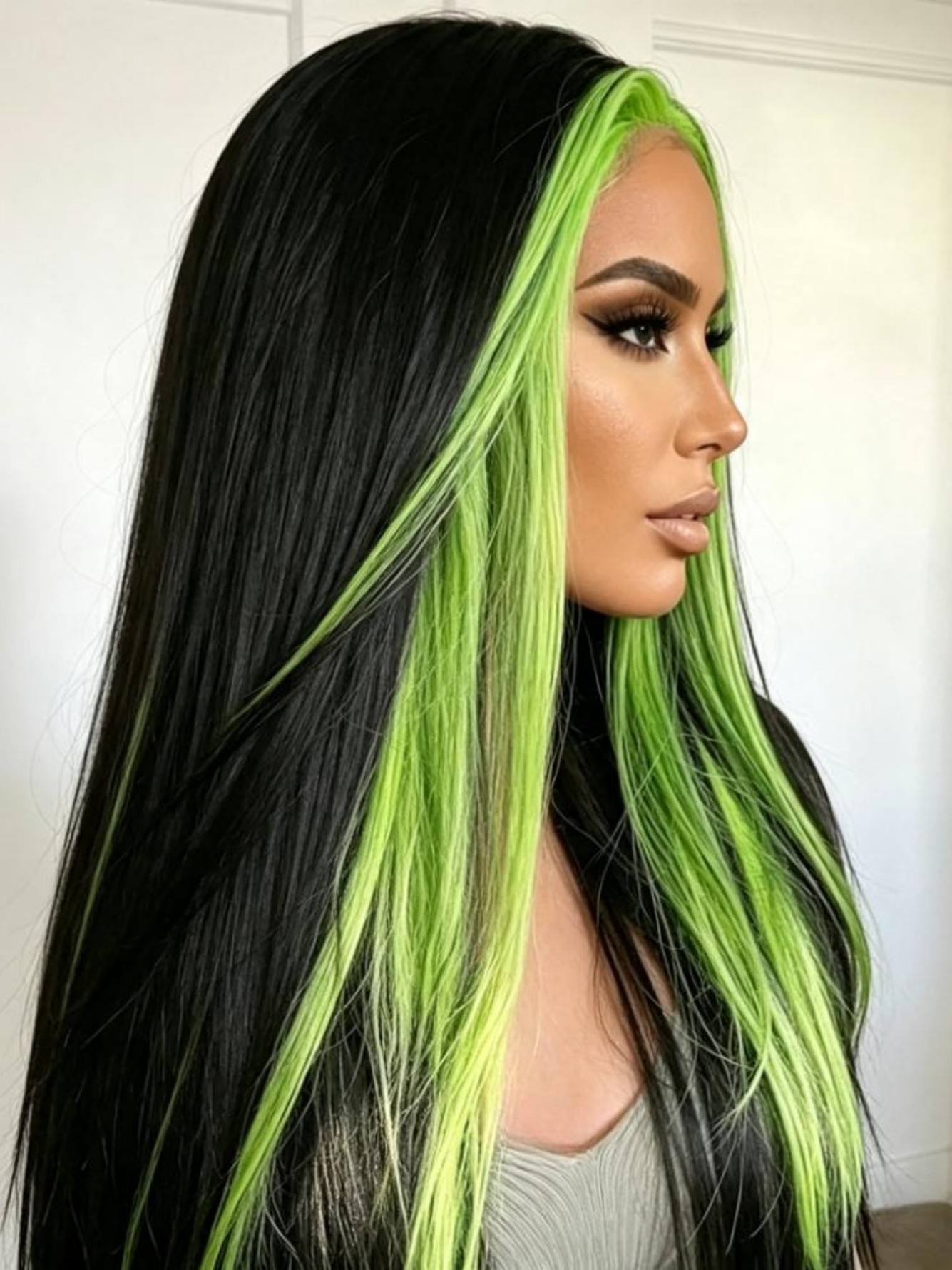 Multi Color Block Wig