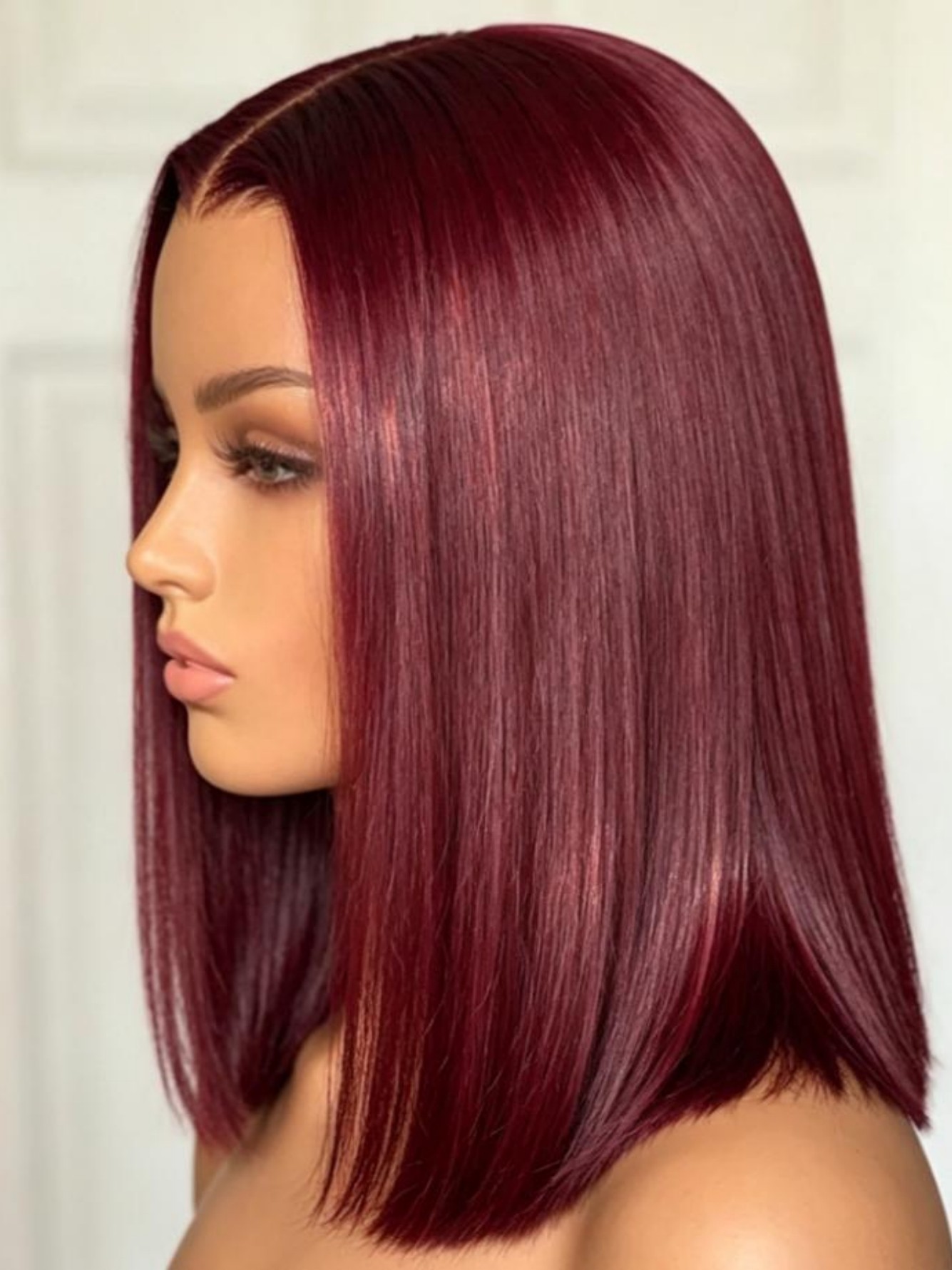 Burgundy Straight Bob Wig