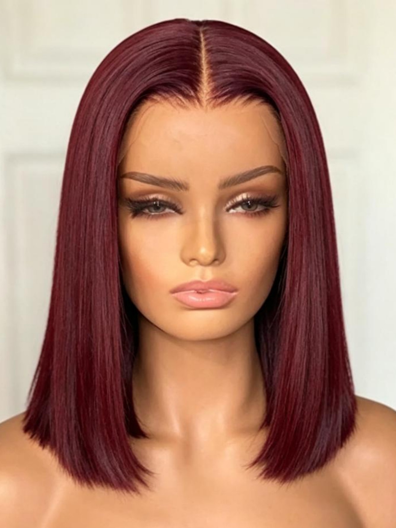 Burgundy Straight Bob Wig