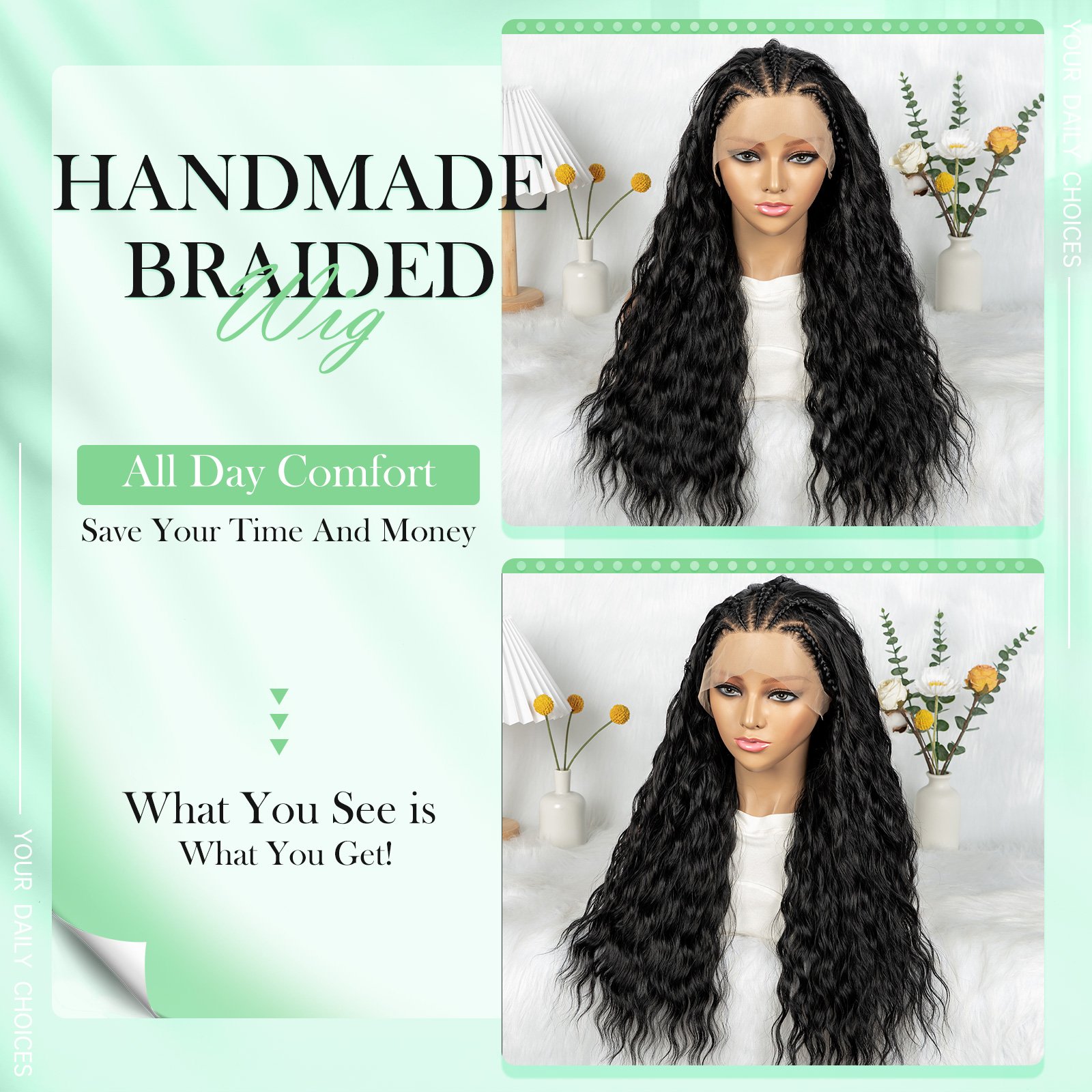 Black Wavy Hair Wig