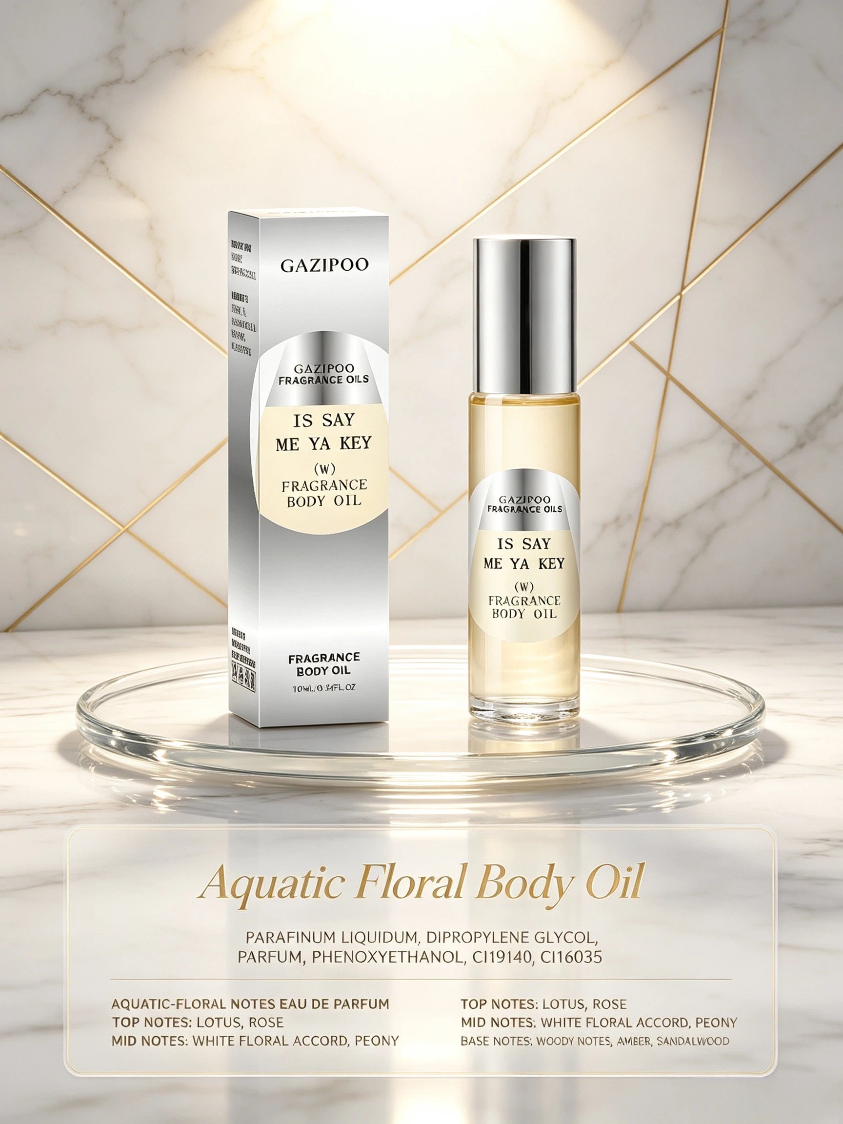 Transparent Fragrance Body Oil