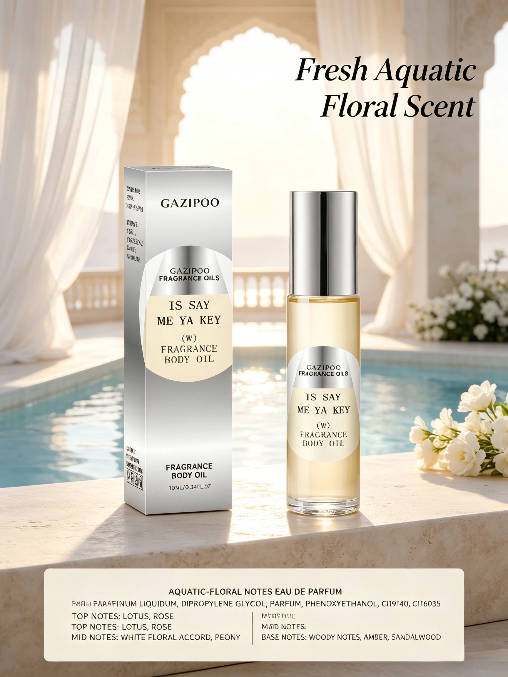 Transparent Fragrance Body Oil