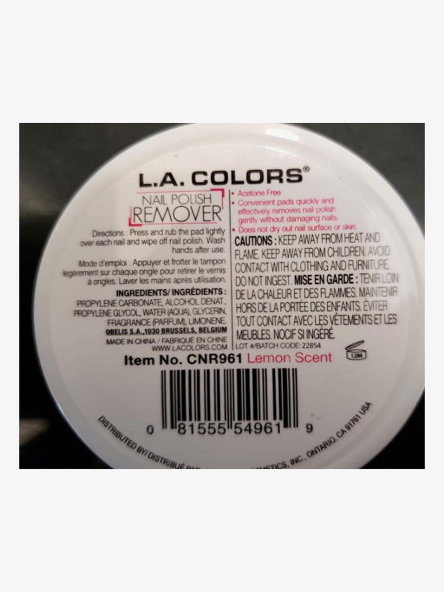 Polish Remover Pads Lemon Scent