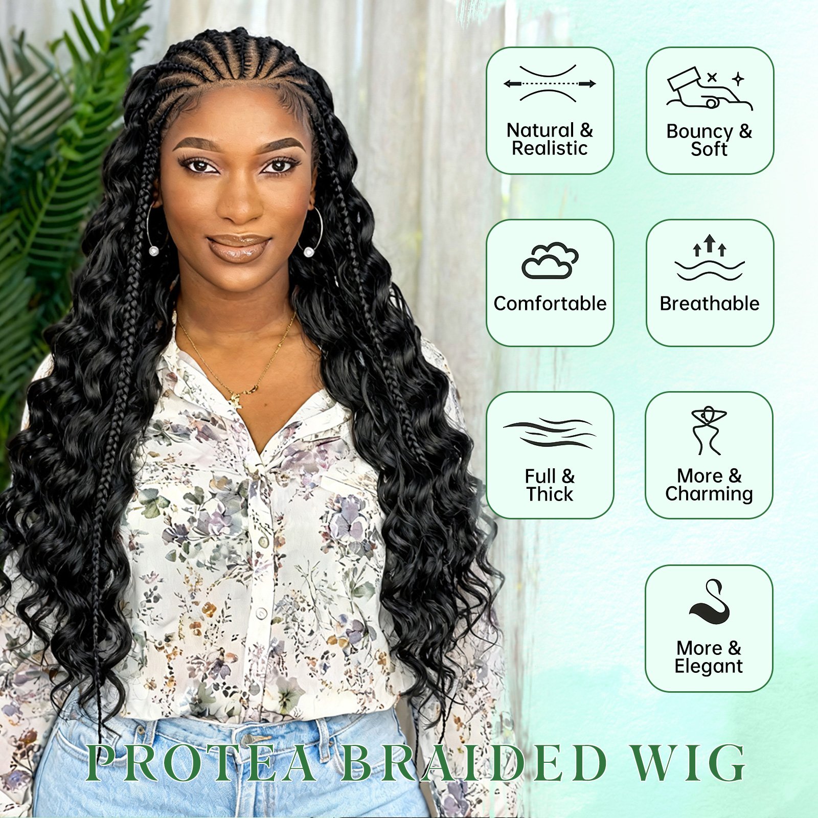 Women Black Wavy Full Lace Wig