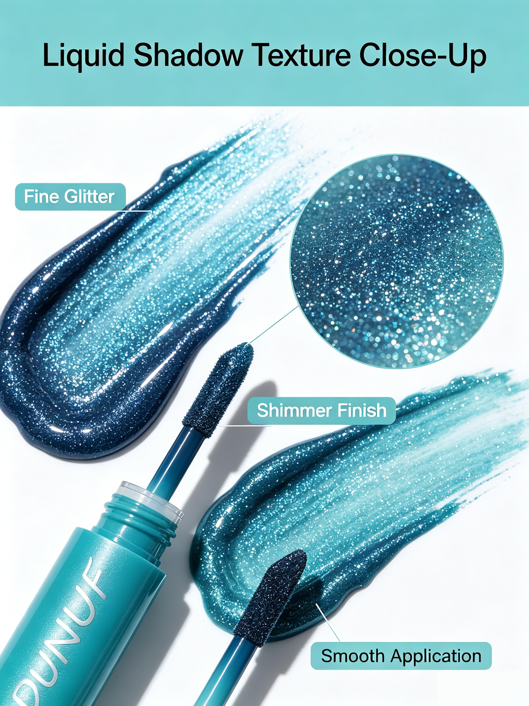 05 Dual-Ended Liquid Eyeshadow - Teal Shimmer Glitter