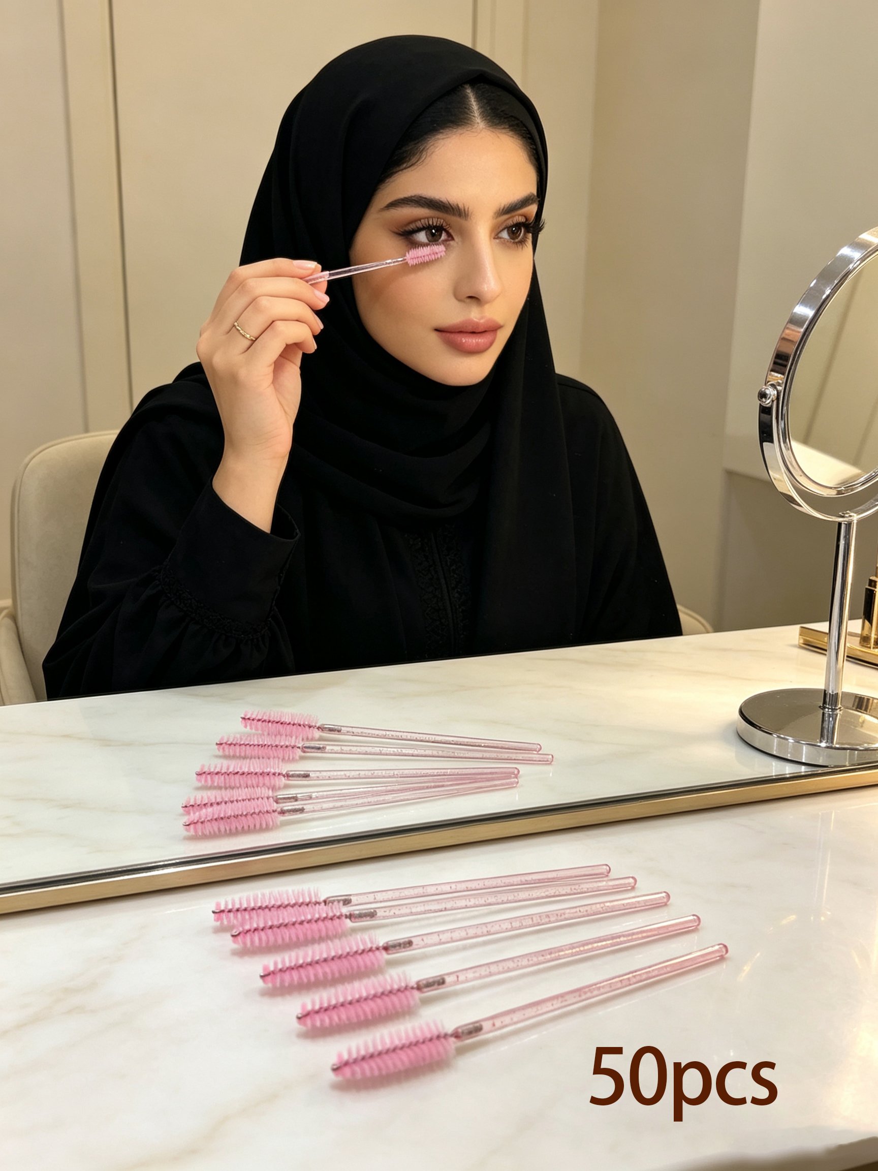 Pink Disposable Eyelash Brushes