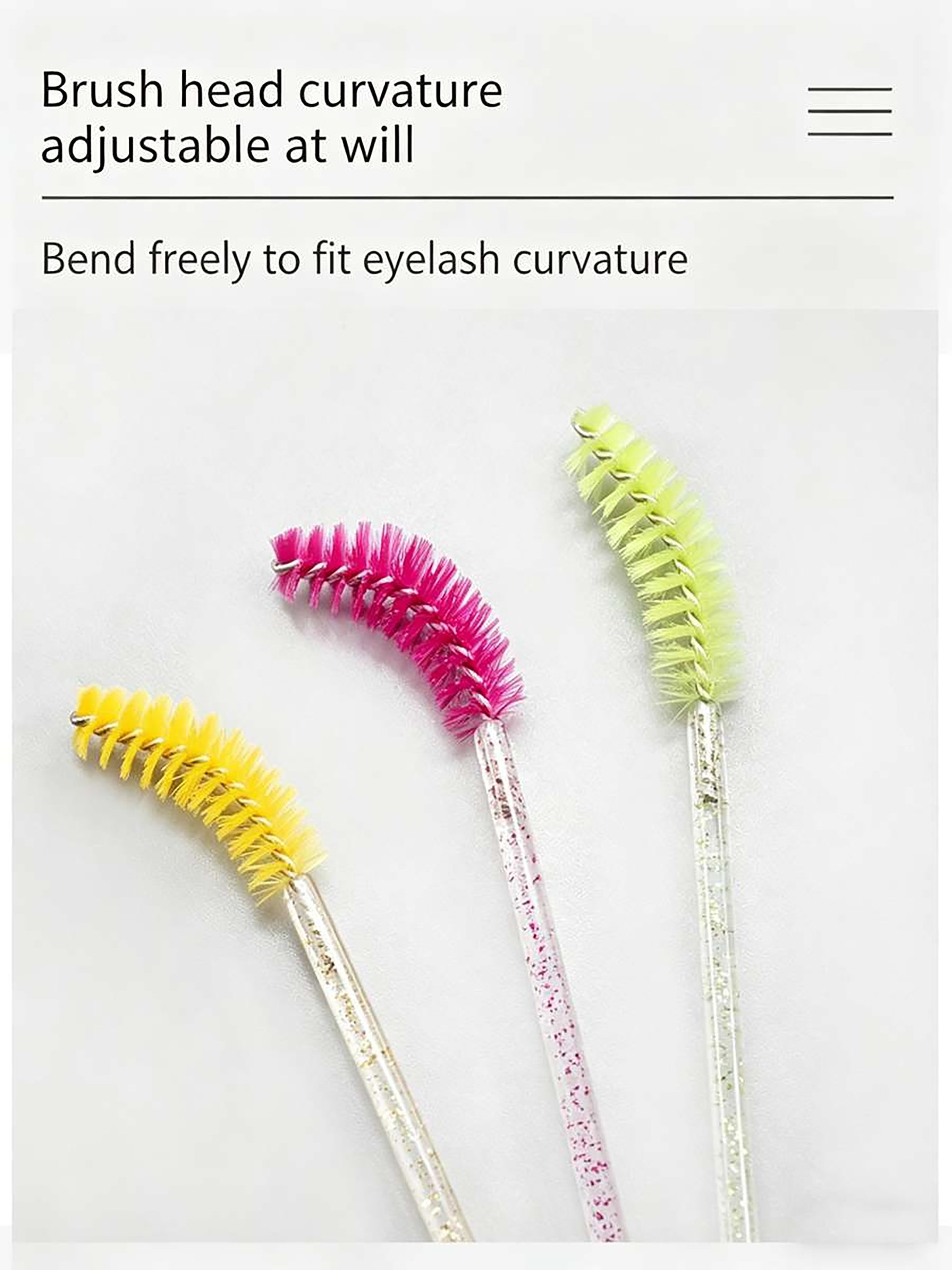 Pink Disposable Eyelash Brushes