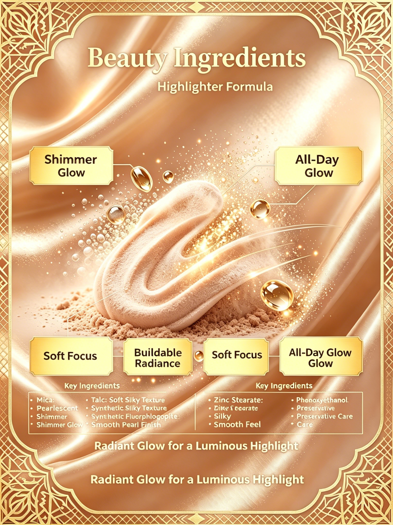 Silver Ice Glow Metallic Highlighter Powder - 02 Shimmer for Radiant Skin