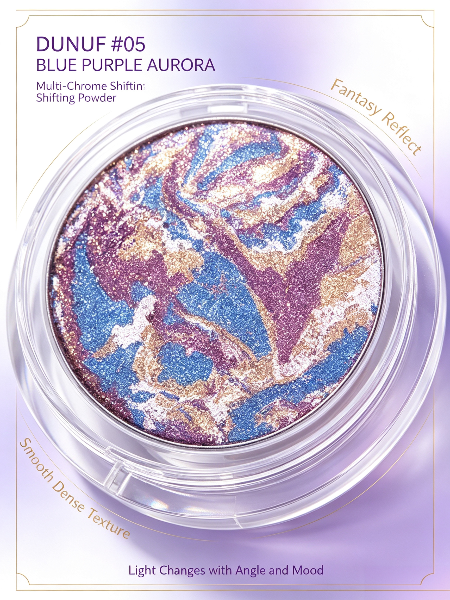 Multi-Chrome Shifting Blue Purple Aurora Highlighter 05 - Radiant Glow