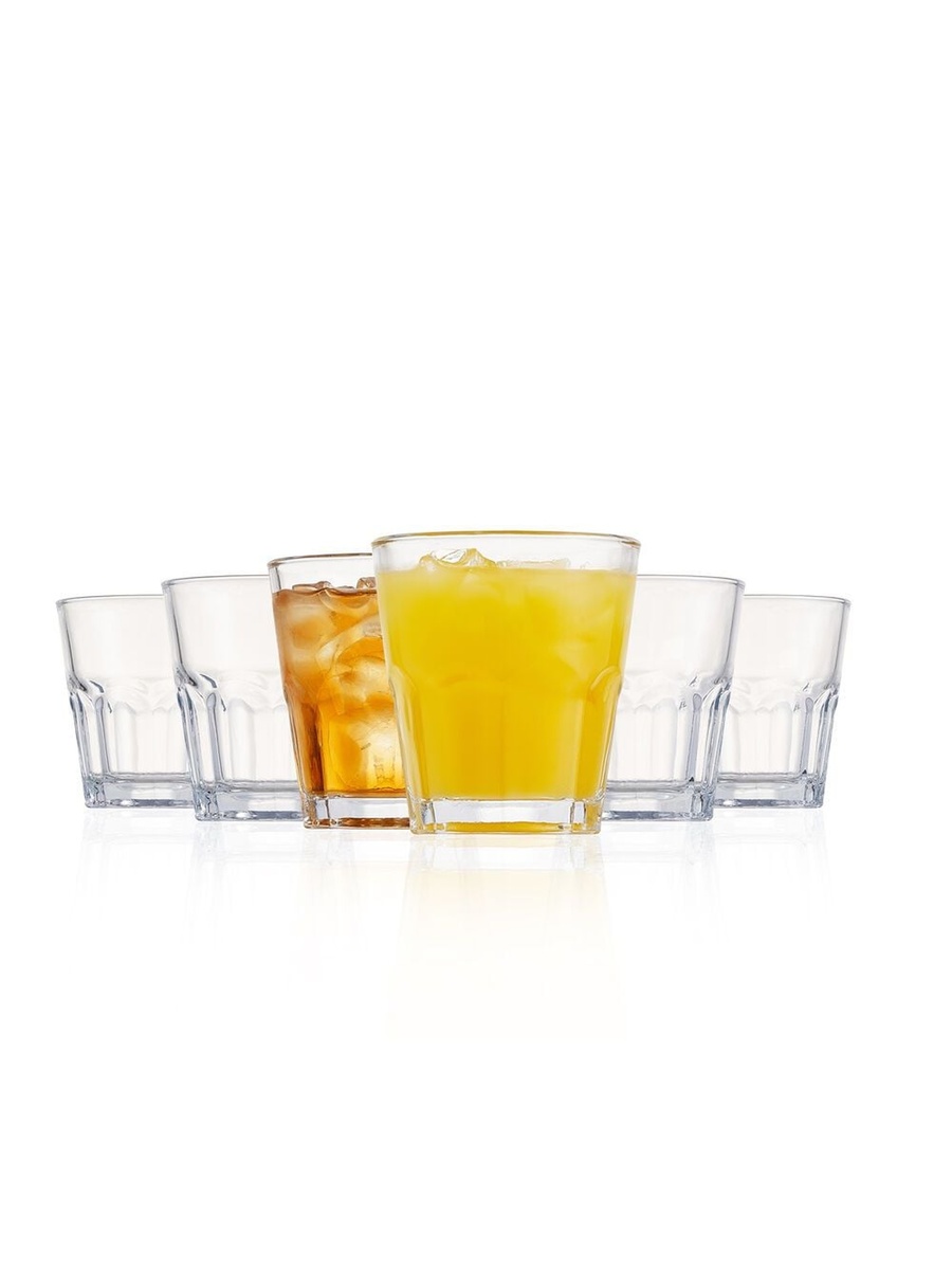 Minetta 6 - Piece Tumbler Glass 200ml, Clear, Glassware For Dining Table Water Juice And Guest Serving