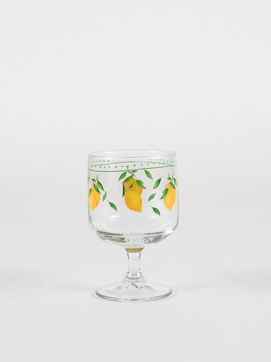 Rakle 4 - Piece Ice Cream Glass Cup Set 300ml, Yellow, Glassware For Dining Table Water Juice And Guest Serving