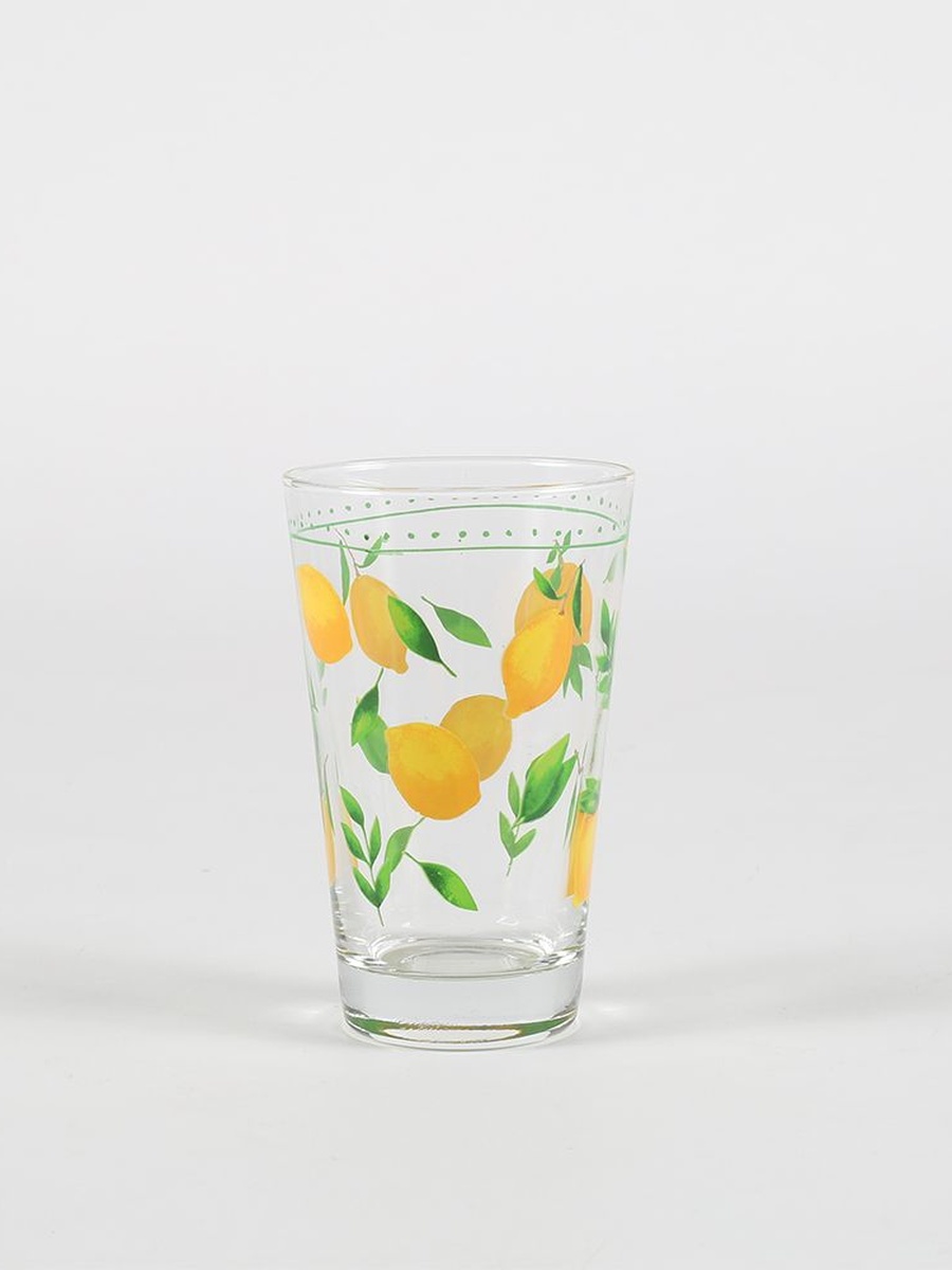 Rakle 4 - Piece Hi - Ball Glass Set 395ml, Yellow, Glassware For Dining Table Water Juice And Guest Serving