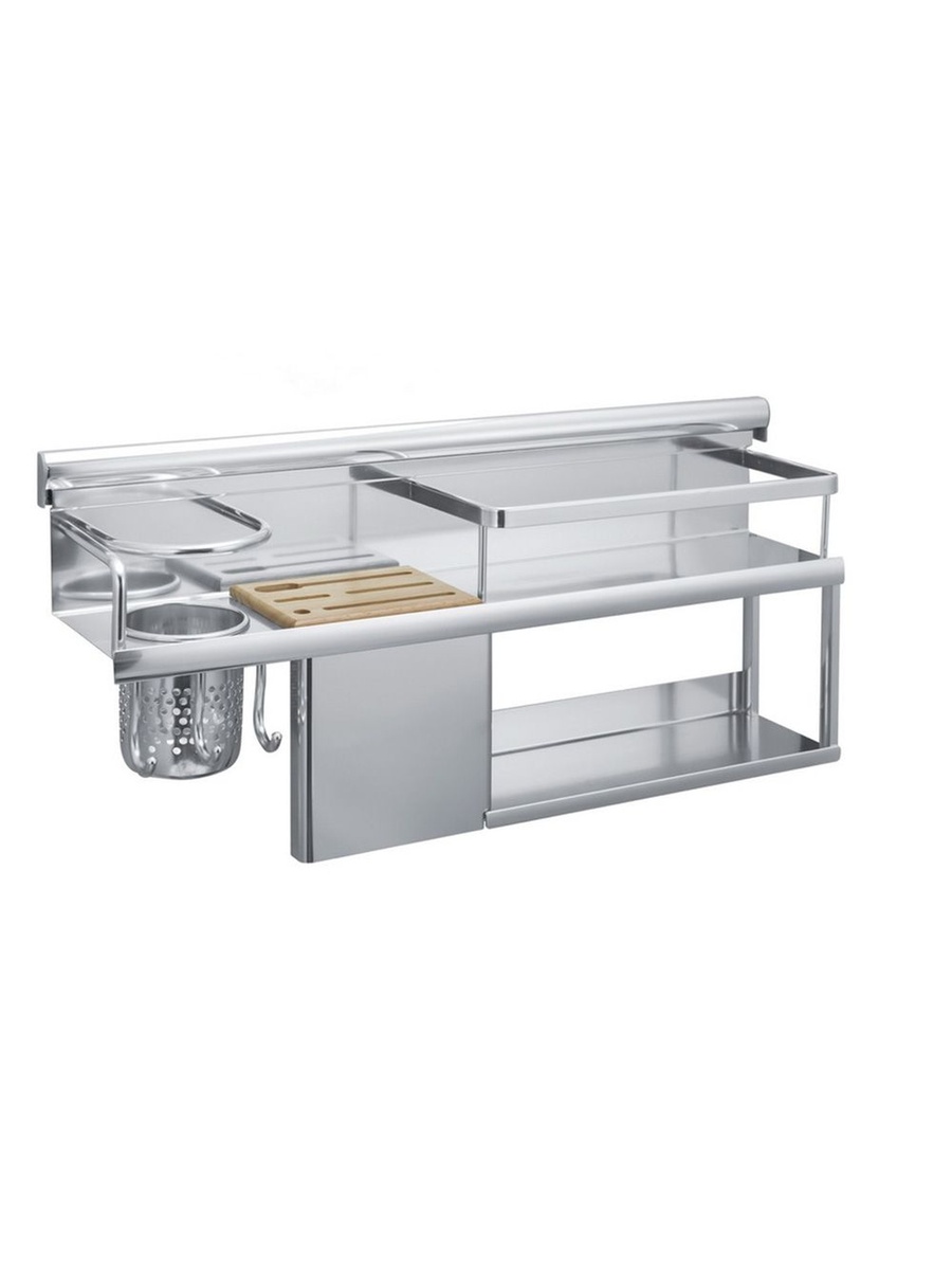 Milano Luxe Duoline Kitchen Rack Pro Bm030, Persian Grey, Stainless Steel, Bathroom Corner Shelf For Shower Storage Toiletries And Accessories