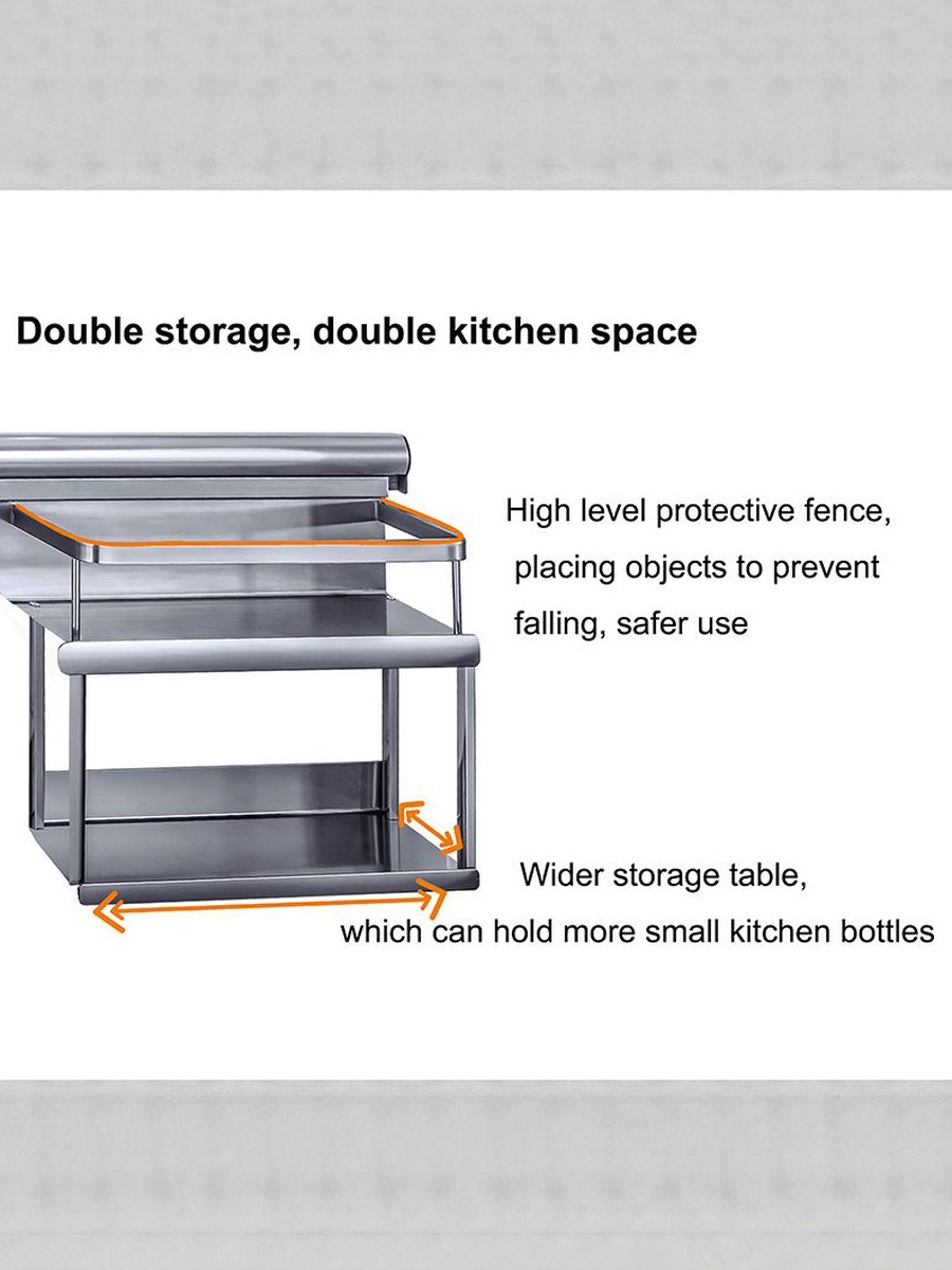 Milano Luxe Duoline Kitchen Rack Pro Bm030, Persian Grey, Stainless Steel, Bathroom Corner Shelf For Shower Storage Toiletries And Accessories