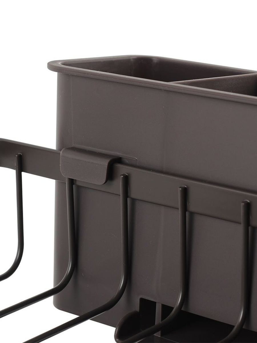 Chef'S Delight Bistro Bliss 2 - Tier Dish Rack Set-48x32x30cm, Brown, Metal, Dish Drying Rack For Kitchen Countertop Plates Cups And Utensils