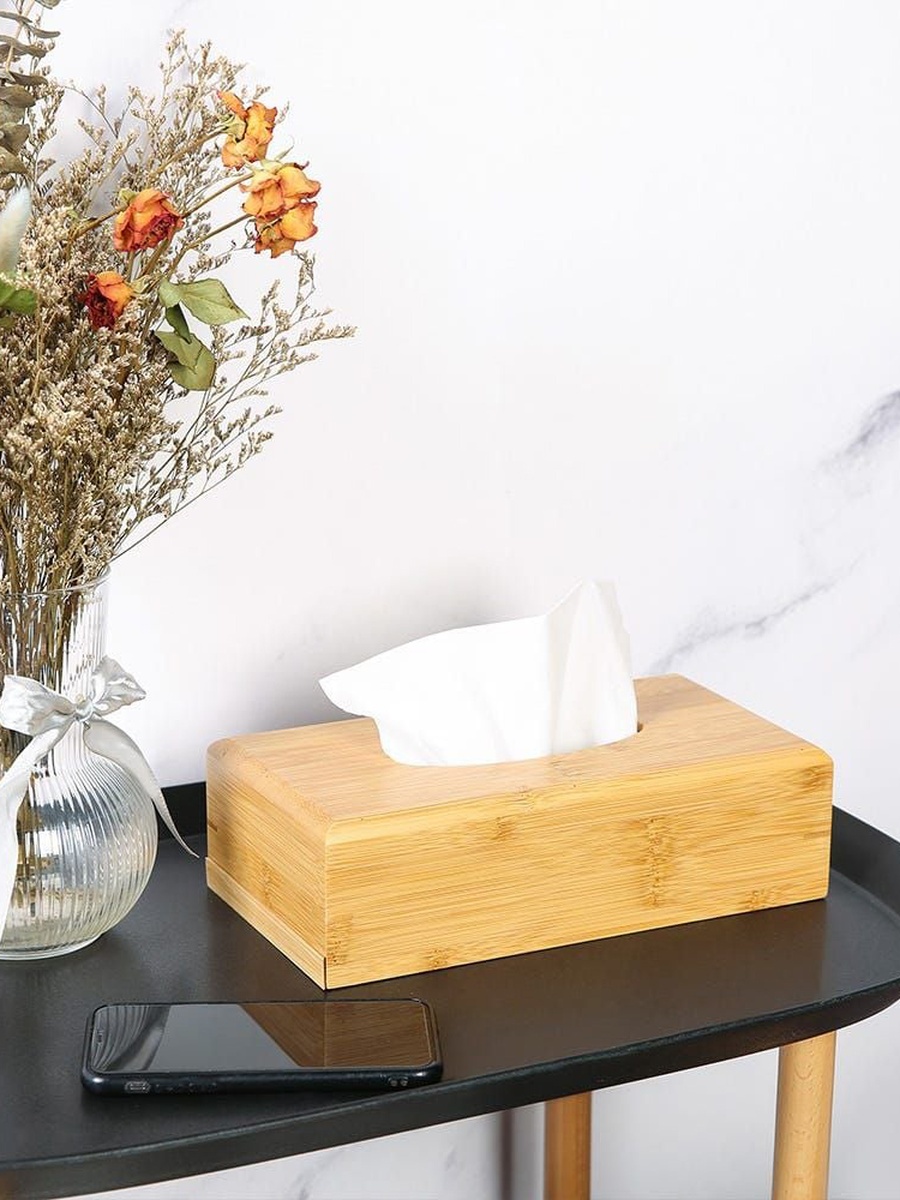 Aaron Bamboo Tissue Box Nature 25x13x8cm Bb22002, Clear, 26x14x7.5cm, Dish Drying Rack For Kitchen Countertop Plates Cups And Utensils