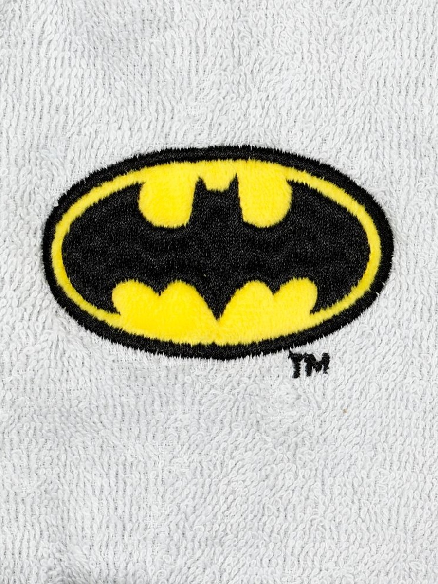 Batman Cotton Bathrobe With Hood - Grey, Bathrobe For Bathroom Spa Shower And Relaxed Home Comfort, For Indoor Spaces, Home Organization