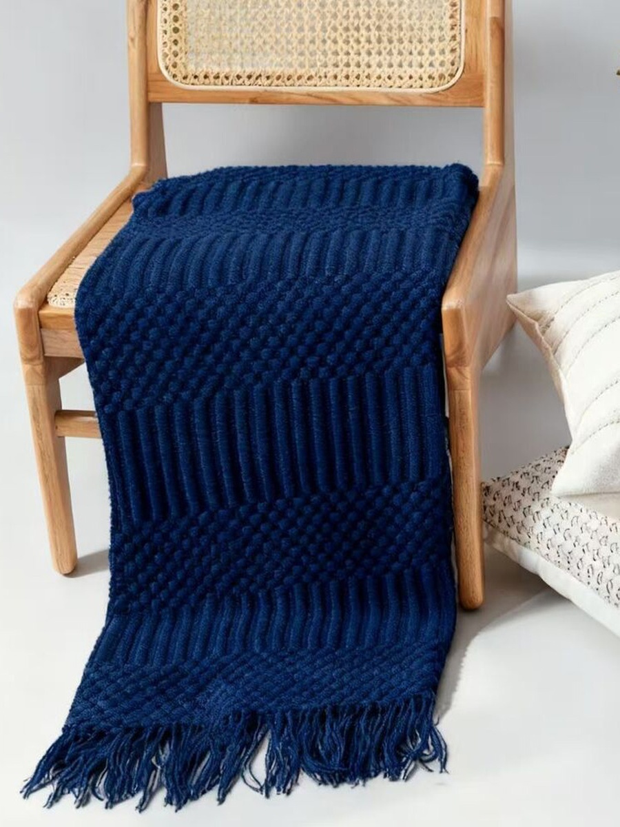 Jacquard Throw - Blue-130x190cm