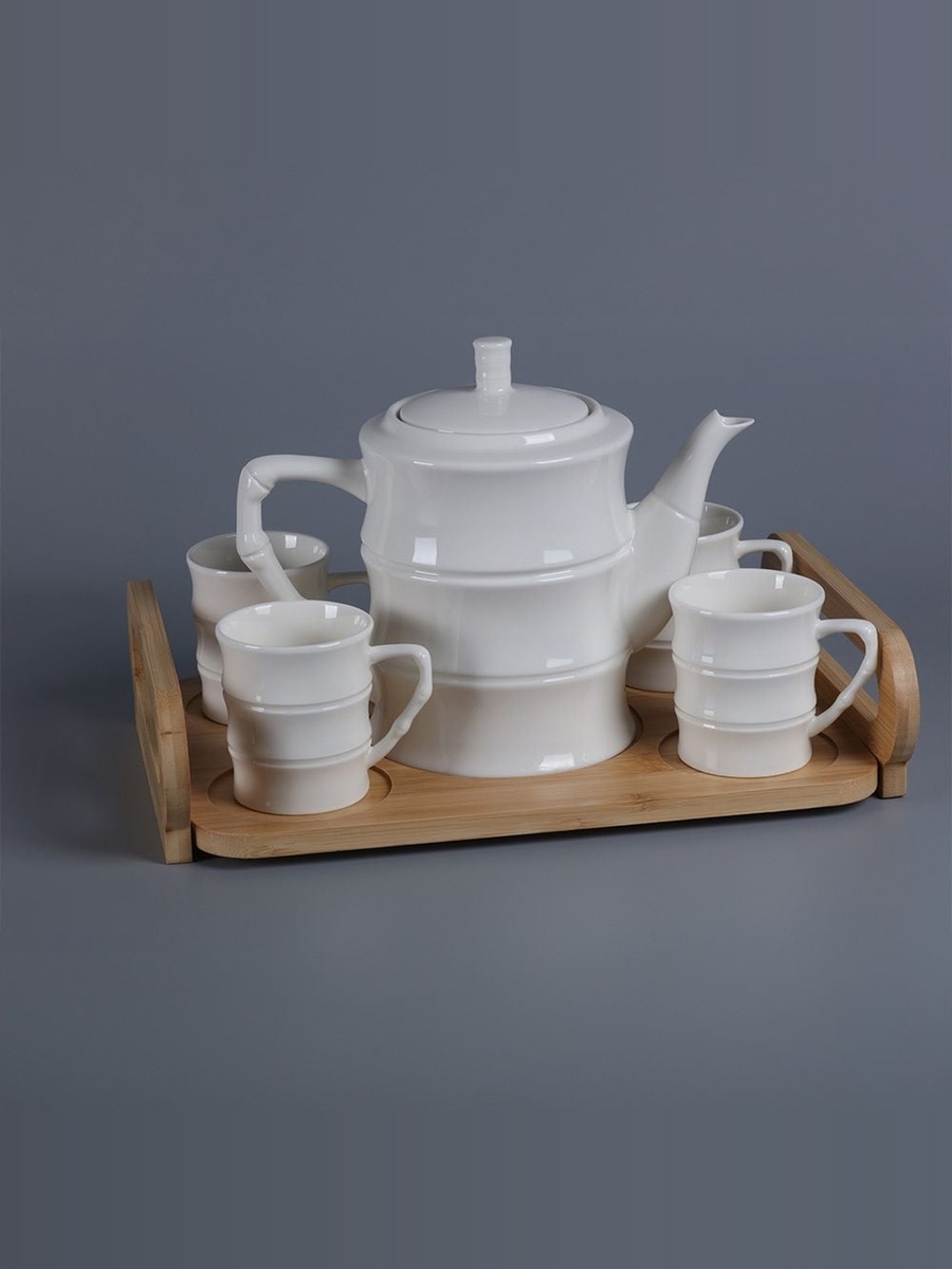 Princess 6 - Piece Tea Set - 1L 180ml 30.2x22x18.5cm, White, Porcelain