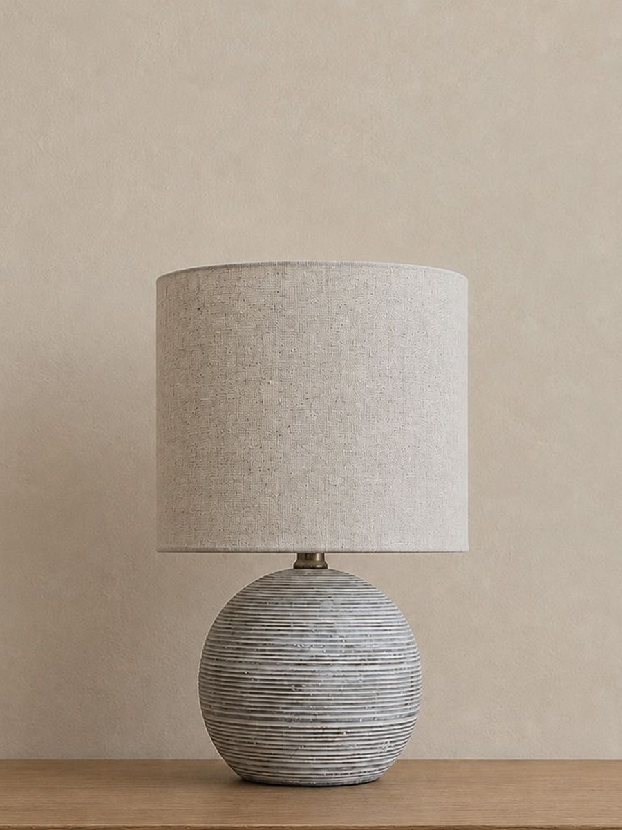 Mosaic Ceramic Table Lamp-35Cm, Grey