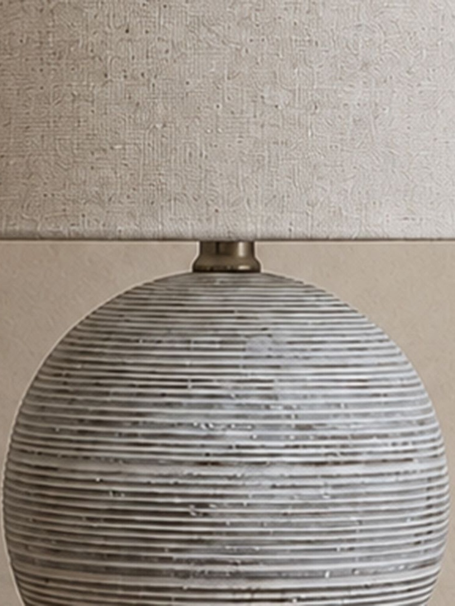 Mosaic Ceramic Table Lamp-35Cm, Grey