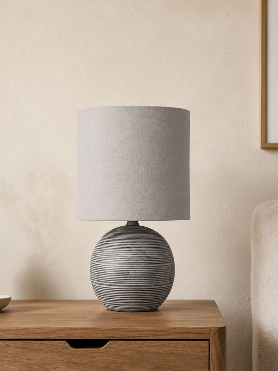 Mosaic Ceramic Table Lamp-35Cm, Grey