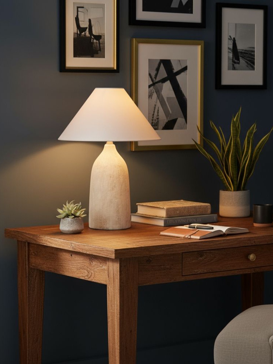 Travis Table Lamp - Ceramic - Decorative Finish - H 50 cm