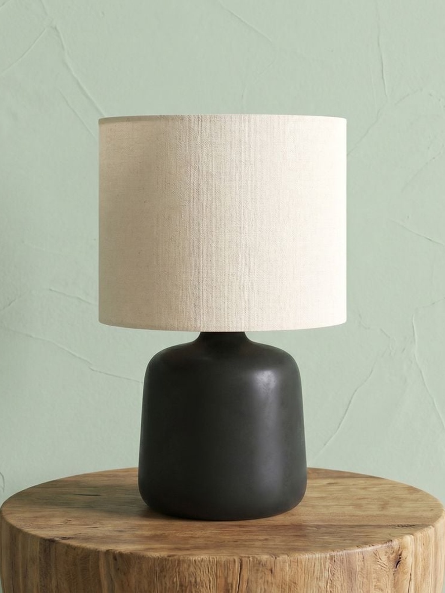 Supreme Ceramic Table Lamp Black - 35Cm