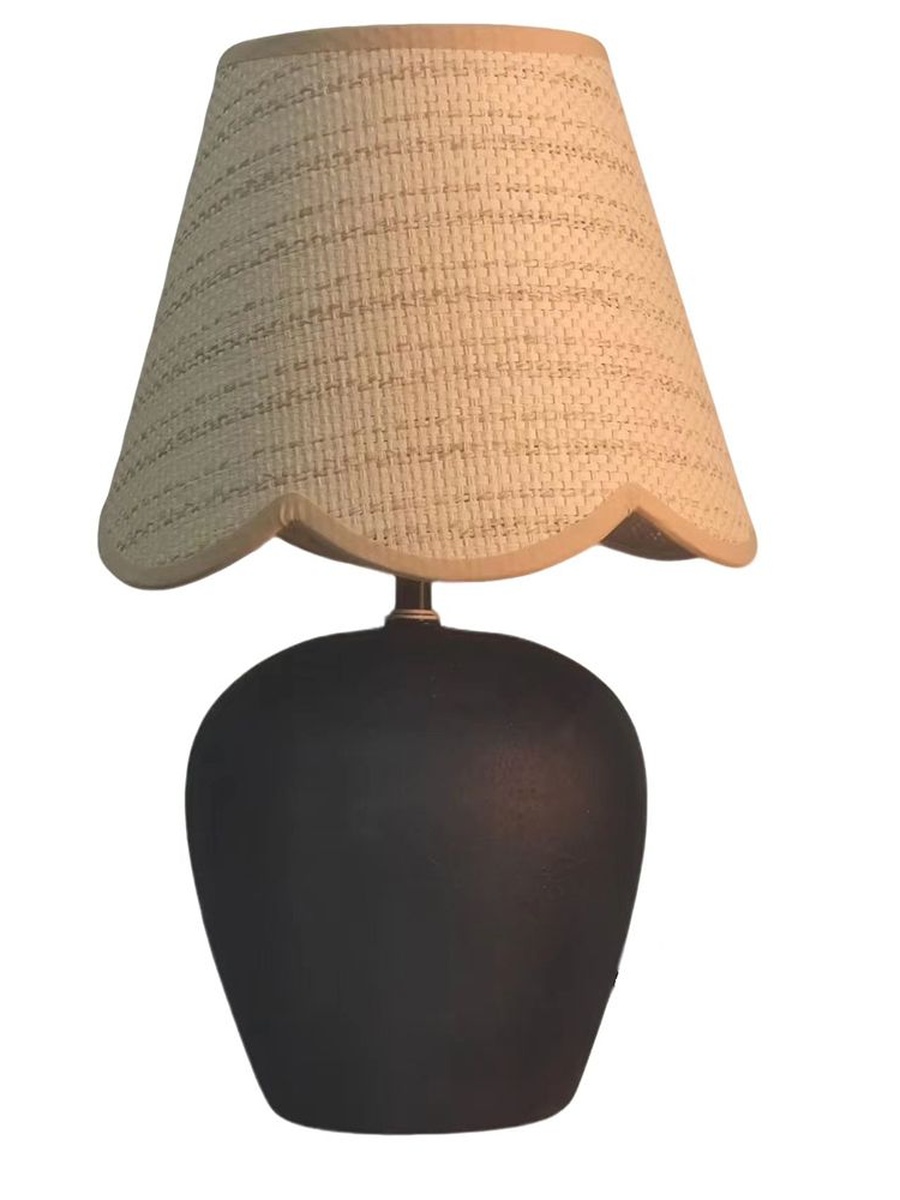 Clarence Ceramic Table Lamp-36cm, Black
