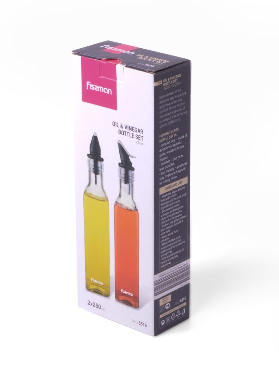 Oil And Vinegar Bottle Set 2Х250 ml (Glass)6516, Clear