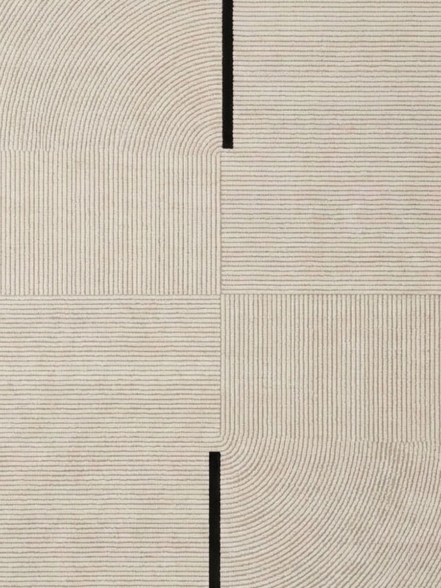 سجادة هندسية مودرن جاليريا لوكس 200×300 سم أسود