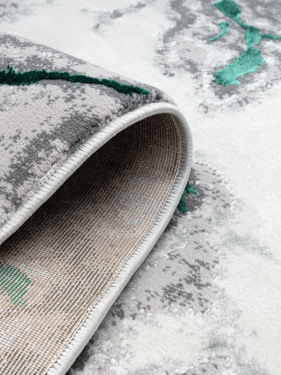 Harmony Modern Distressed Rugs 200x300, Turquoise