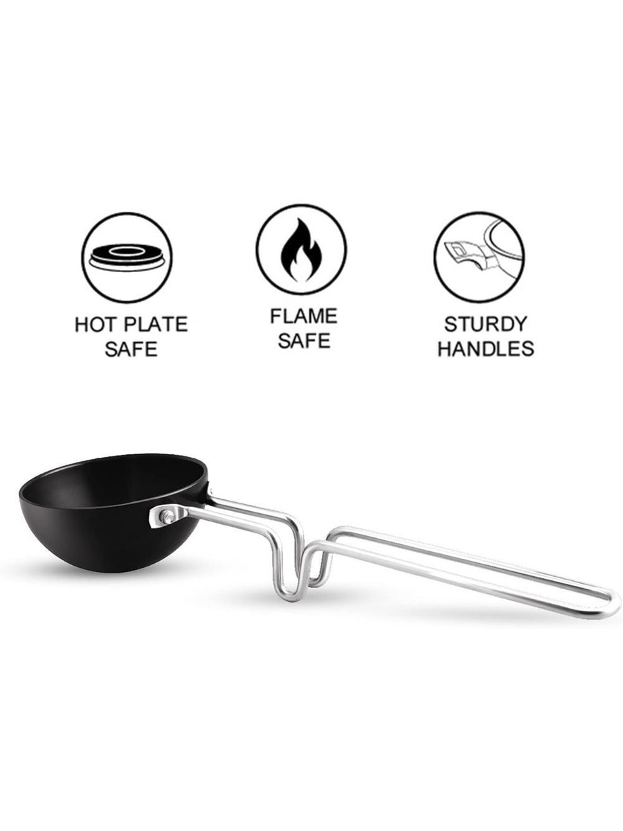Pro Cook Tadka Pan Big - Hard Anaodized - 12.1x6.3cm, Black, Stainless Steel