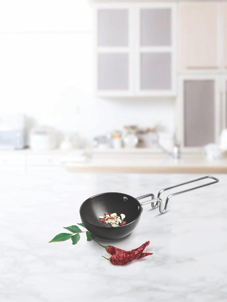 Pro Cook Tadka Pan Big - Hard Anaodized - 12.1x6.3cm, Black, Stainless Steel