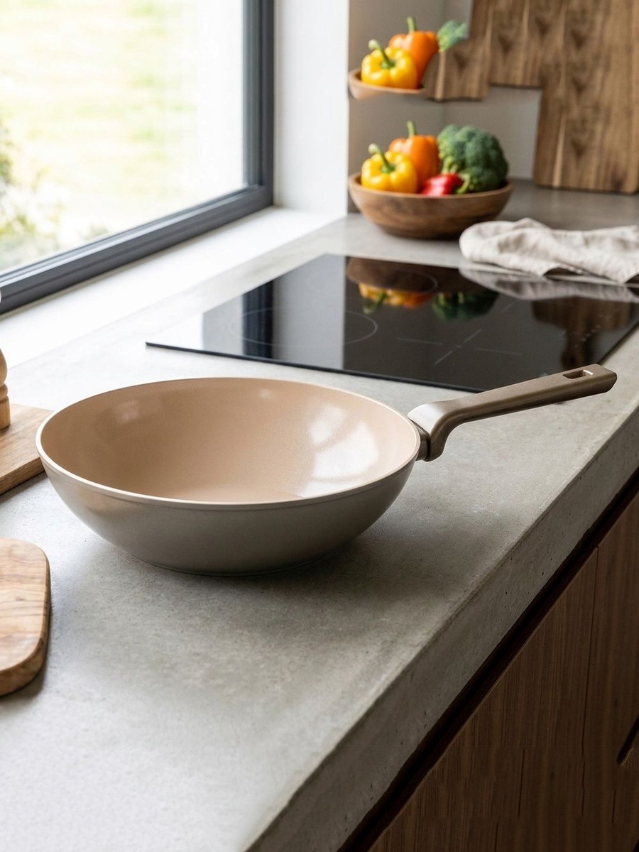 Orchid Wok Pan-28CM, Beige