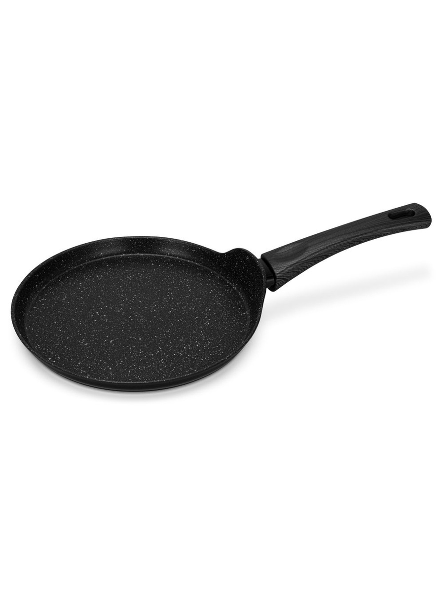 Crepe Pan Angela 24 cm (Aluminium With Non - Stick Coating)14609, Black
