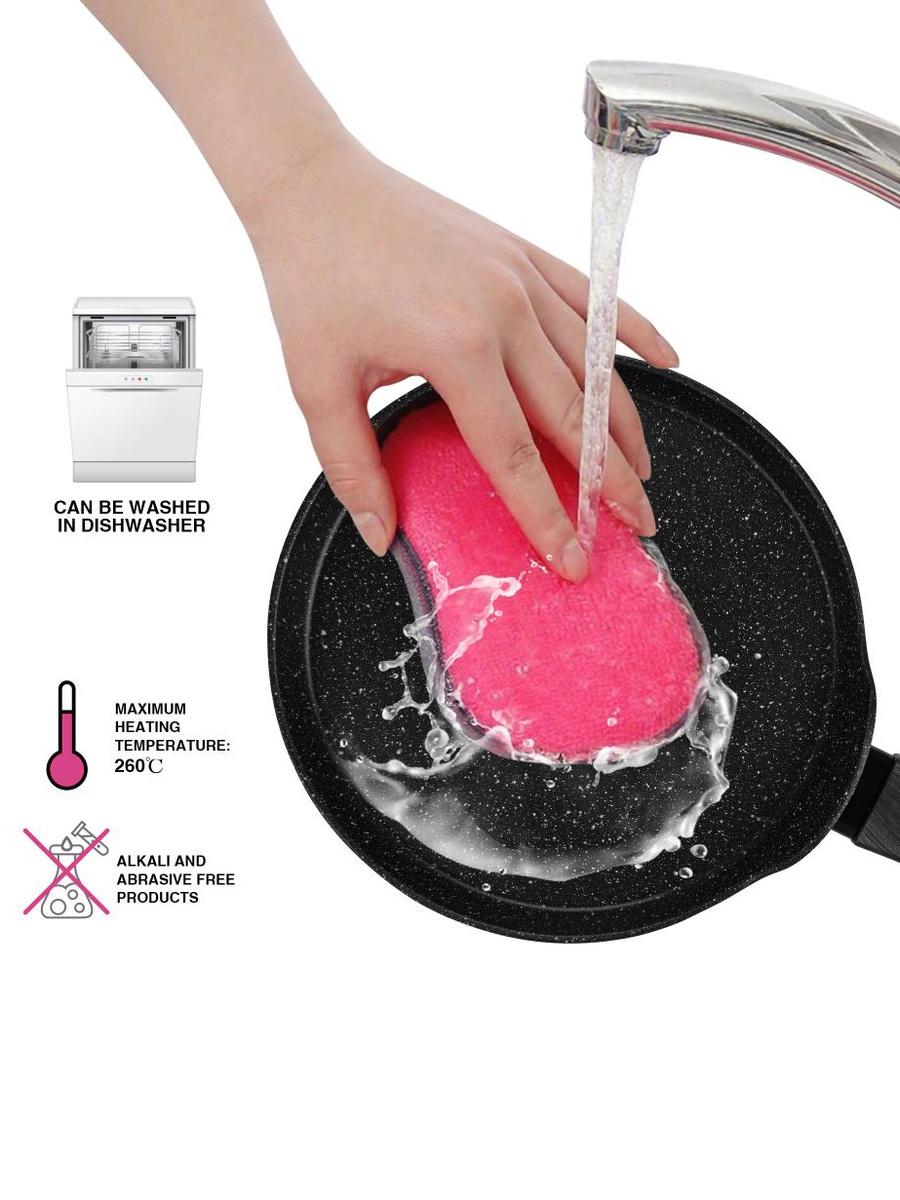 Crepe Pan Angela 24 cm (Aluminium With Non - Stick Coating)14609, Black
