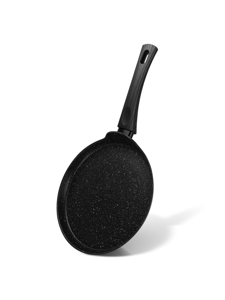 Crepe Pan Angela 24 cm (Aluminium With Non - Stick Coating)14609, Black