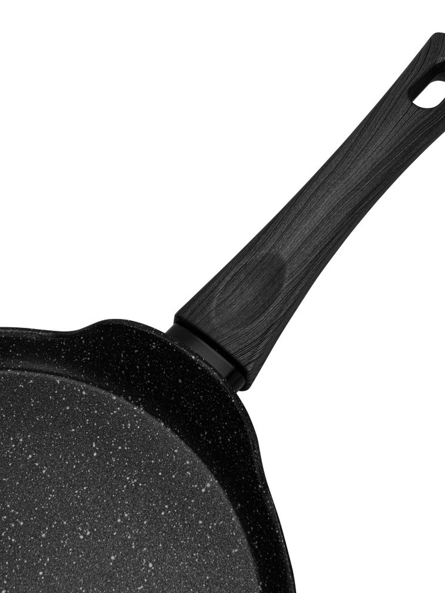 Crepe Pan Angela 24 cm (Aluminium With Non - Stick Coating)14609, Black