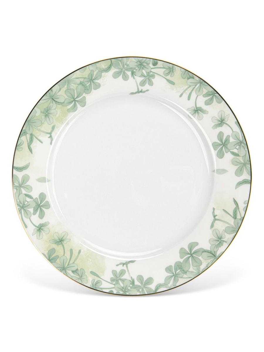 Set Of 2 Plates Summer Glint 26 cm (Fine Bone China) - 10016, Green, Porcelain
