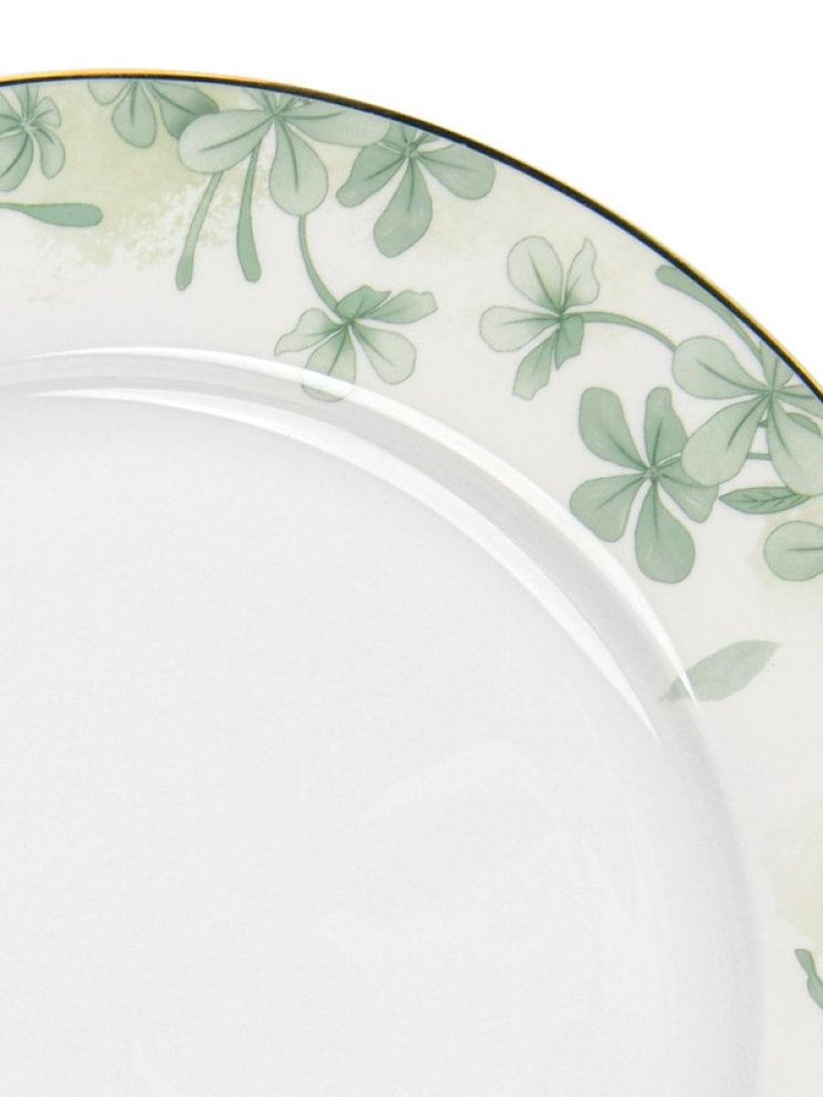 Set Of 2 Plates Summer Glint 26 cm (Fine Bone China) - 10016, Green, Porcelain