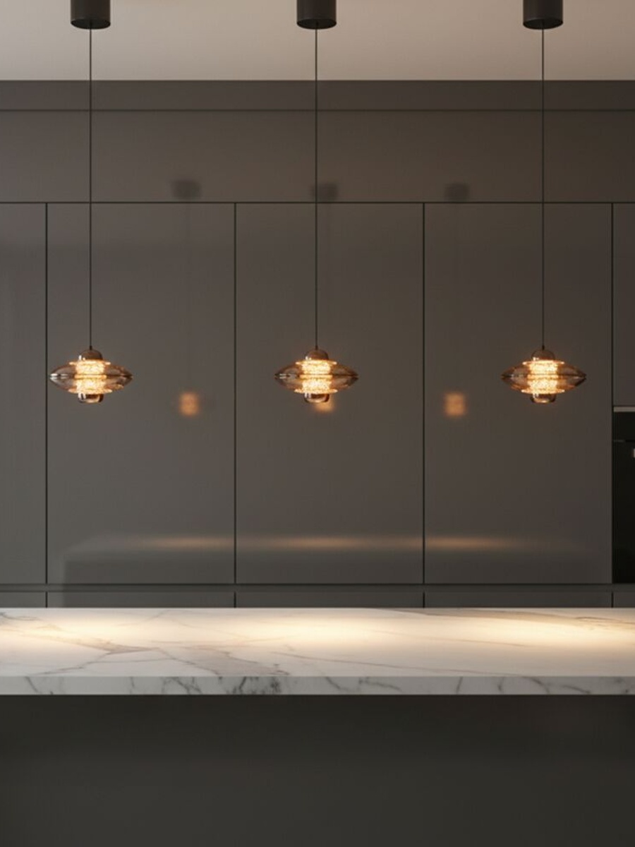 Orion LED Pendant Lamp - Adjustable Length - Tea Brown - 2m