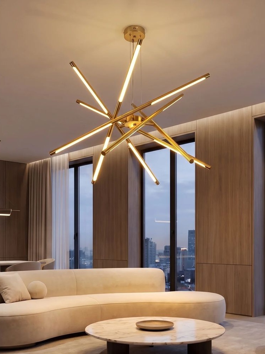 Glam LED Pendant 3 Color Dimmable Light With Adjustable Height - 80cm