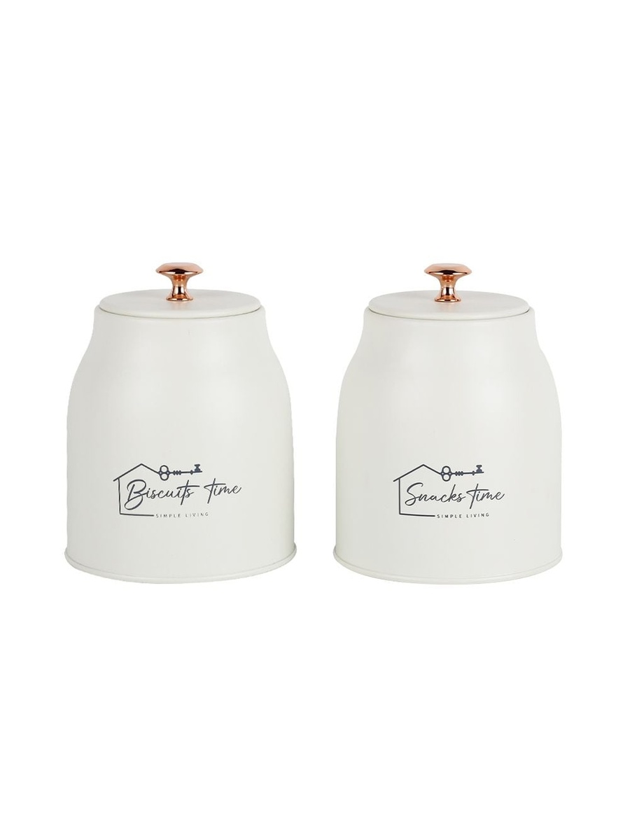 Adrian 2 - Piece Metal Storage Box Beige 1500Ml