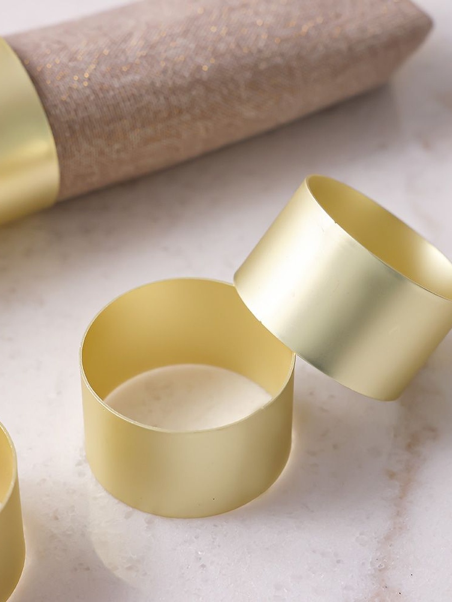 Set of 4 - Majestic Round Metal Napkin Ring