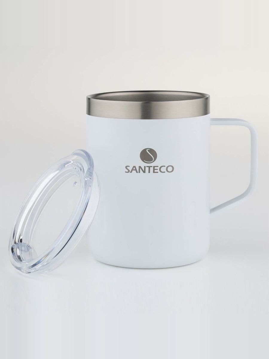 Kemi Ii Mug-350ml, Milk White, Stainless Steel