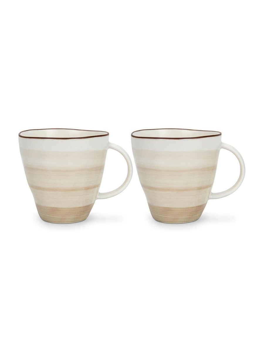 Set Of 2 Mugs Glide 375 ml (Porcelain) - 10026, Brown